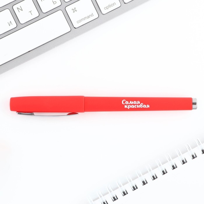 Ручка шариковая пластик, синяя паста «Яркой весны»