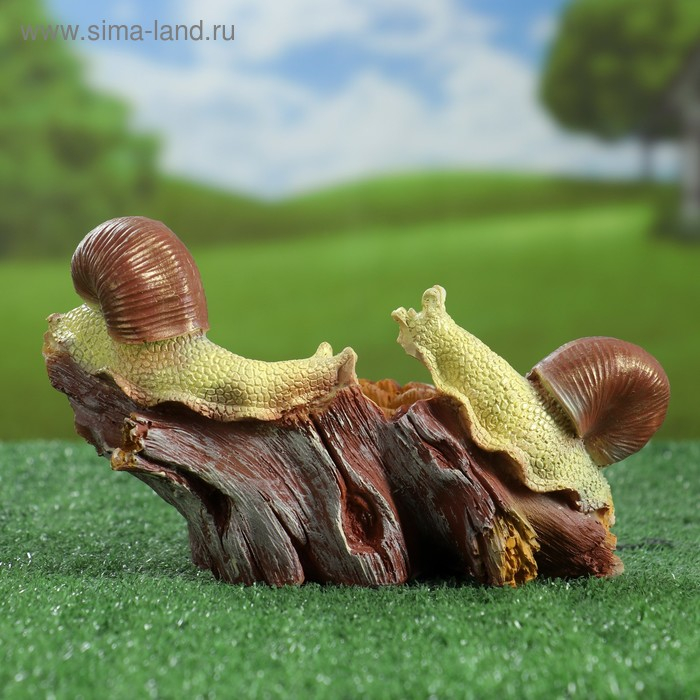 Садовая фигура  Садовая фигура "Улитки-кормушки" 24х15х14см