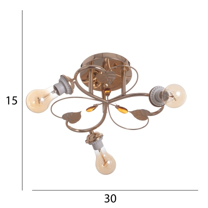 Люстра Люстра "Дорис" бп 3х40Вт Е27 Золото МОДЕЛЬ: 2679462