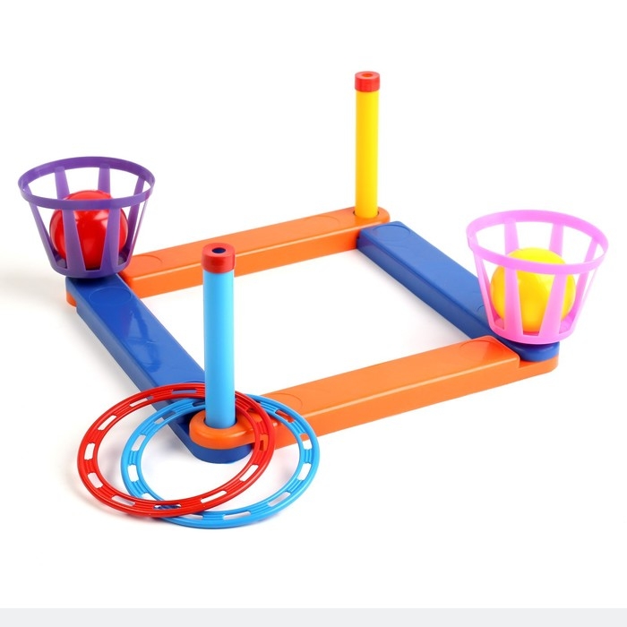 Кольцеброс-Шароброс, 2 шара, 2 кольца, 16.5 х 35 см Кольцеброс-Шароброс, 2 шара, 2 кольца, 16.5 х 35 см