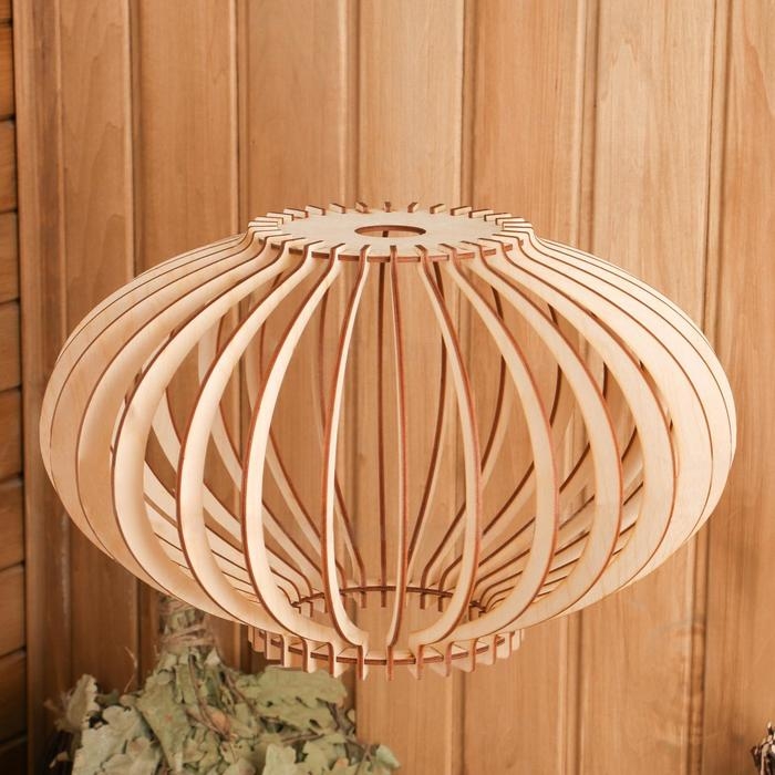 Абажур деревянный Абажур деревянный "Облако", D=35см
