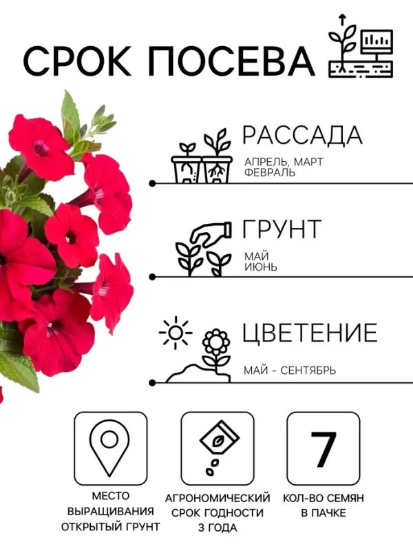 Семена цветов Петуния &laquo;Городские гиганты пурпурная мантия&raquo; F1, 7 шт., &laquo;АЭЛИТА&raquo;