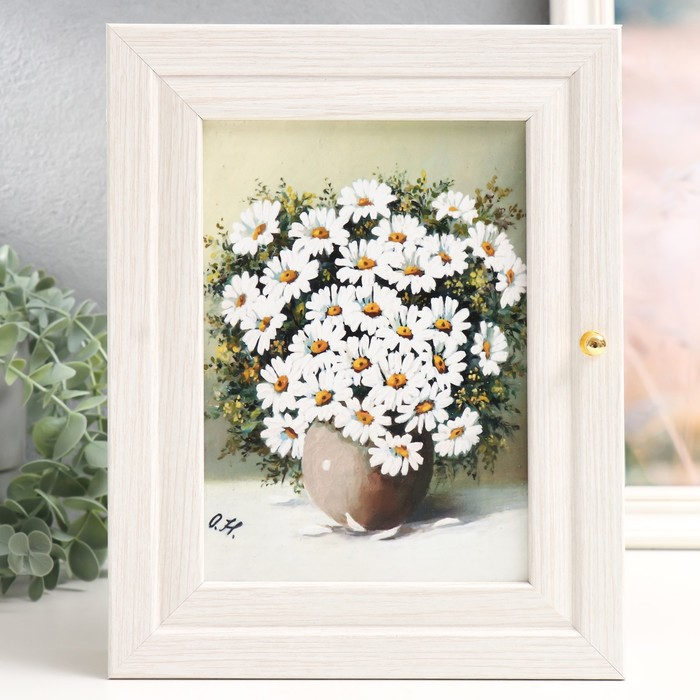 Ключница Ключница "Ромашки" 19х24 см молочный дуб МИКС