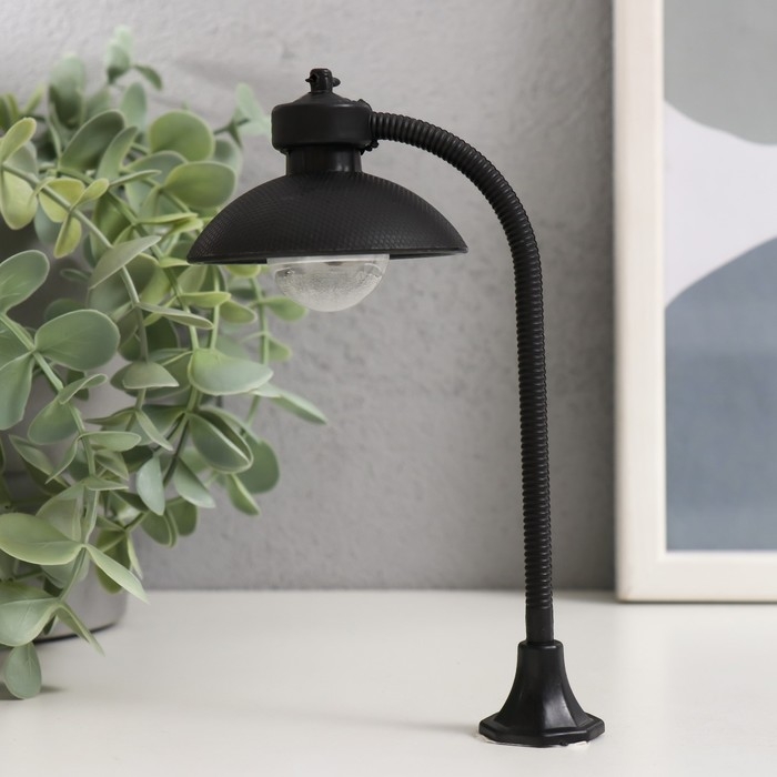 Декор для творчества пластик свет Декор для творчества пластик свет "Фонарь с круглой лампой" 7,8х16 см