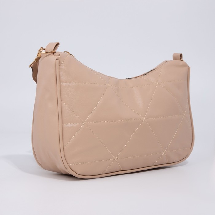 Сумка-багет на молнии, цвет бежевый Сумка-багет на молнии, цвет бежевый