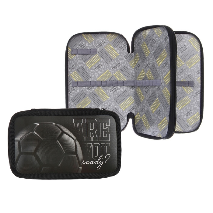 Пенал 2 секции, 125 х 205 х 40 мм, Calligrata 30П26/2 Пенал 2 секции, 125 х 205 х 40 мм, Calligrata 30П26/2 "Мяч", ламинированный картон