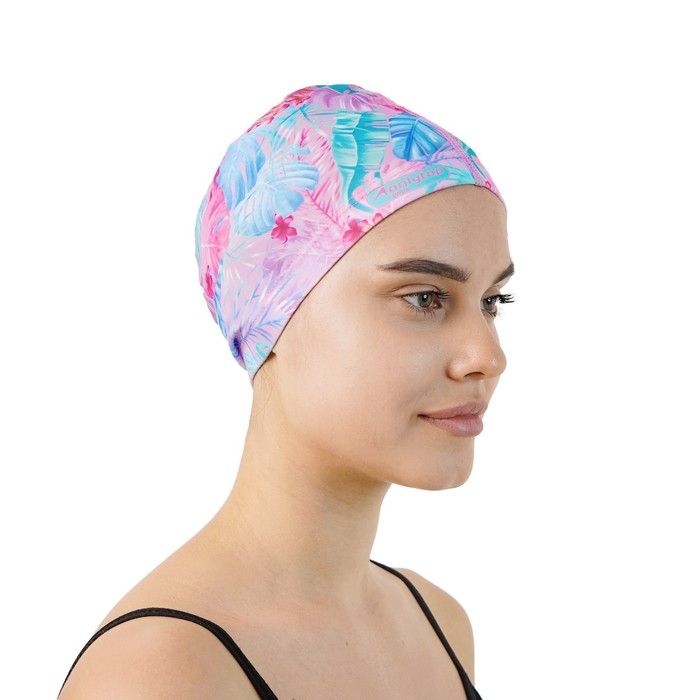 Шапочка для плавания взрослая ONLYTOP «Тропики», тканевая, обхват 54-60 см Шапочка для плавания взрослая ONLYTOP «Тропики», тканевая, обхват 54-60 см