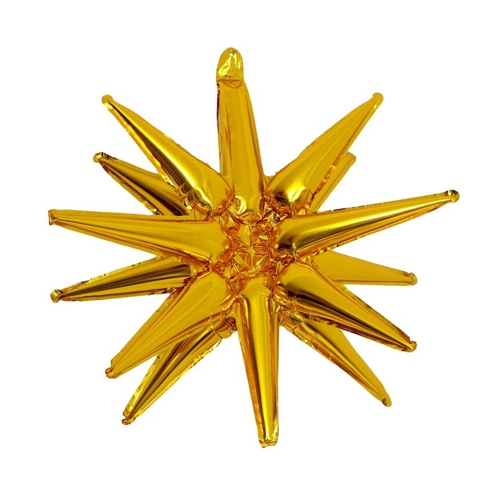 Шар фольгированный 21" &laquo;Объёмные звёзды&raquo;, золото