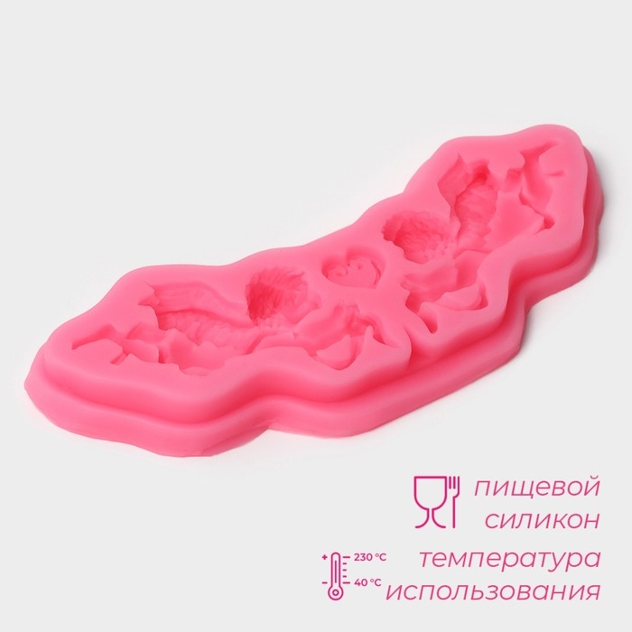 Молд Доляна «Ангелы», силикон, 16×5,5×1 см, цвет МИКС Молд Доляна «Ангелы», силикон, 16×5,5×1 см, цвет МИКС