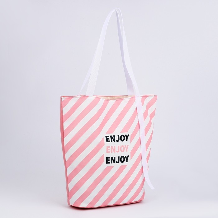 Сумка женская пляжная Сумка женская пляжная "Enjoy", 39х32 см, розовая
