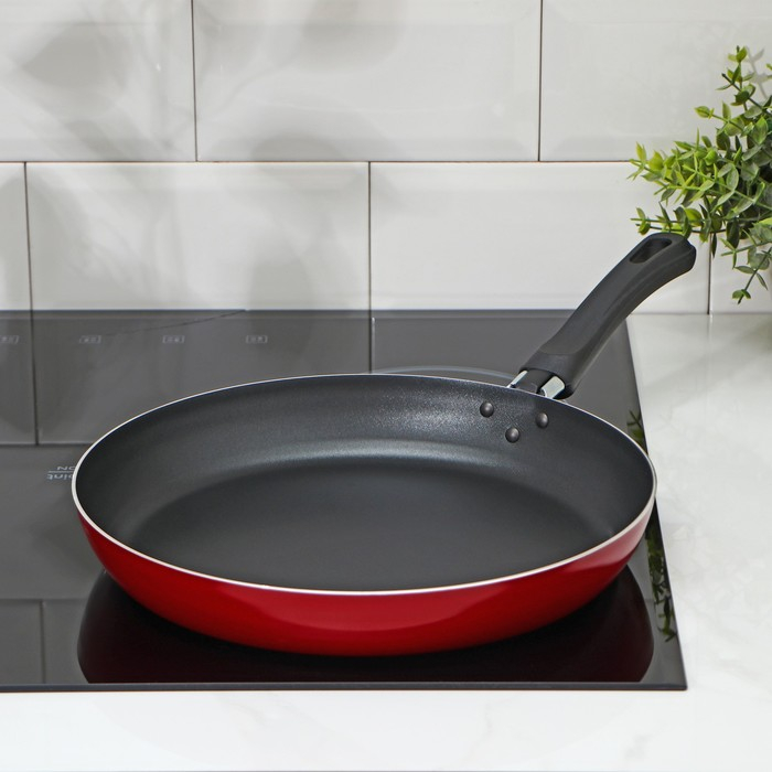 Сковорода «Эксперт», d=28 см, антипригарное покрытие, цвет бордовый Сковорода «Эксперт», d=28 см, антипригарное покрытие, цвет бордовый