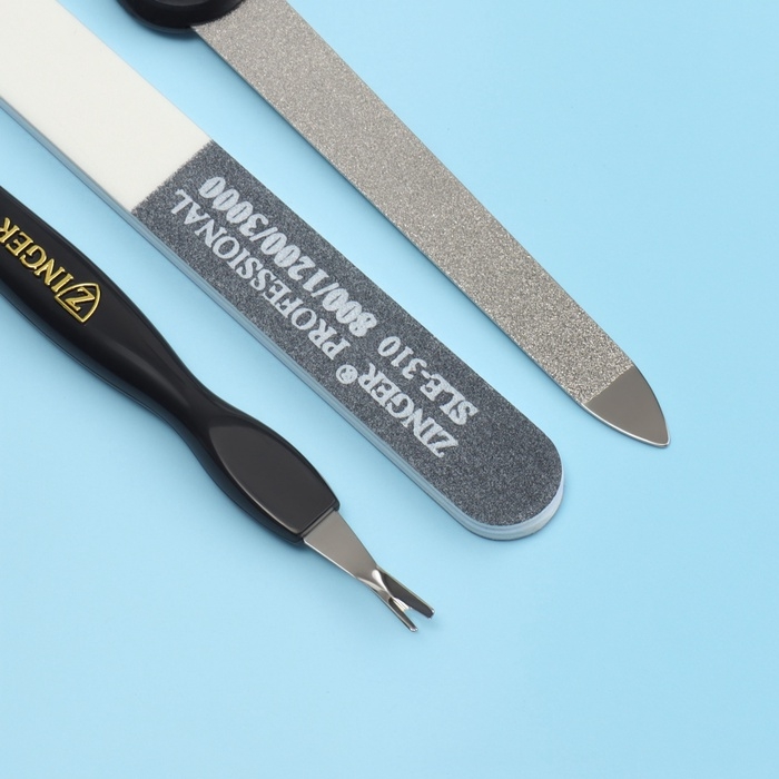 Набор маникюрный ZINGER, 3 предмета, на блистере, цвет чёрный/белый, SIS-4 Набор маникюрный ZINGER, 3 предмета, на блистере, цвет чёрный/белый, SIS-4