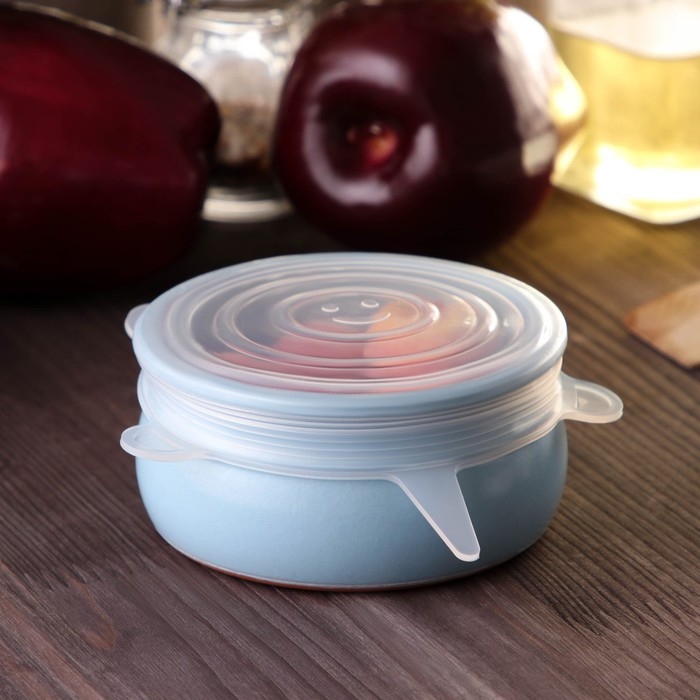 Набор крышек силиконовых Доляна «Черепашка», 6 шт, d=19,2 см, d=15,7 см, d=14 см, d=11,2 см, d=9,2 см, d=6,2 см Набор крышек силиконовых Доляна «Черепашка», 6 шт, d=19,2 см, d=15,7 см, d=14 см, d=11,2 см, d=9,2 см, d=6,2 см