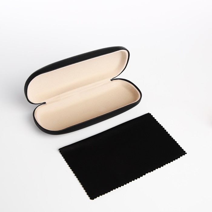 Футляр для очков на хлопушке, длина 16 см, цвет чёрный Футляр для очков на хлопушке, длина 16 см, цвет чёрный