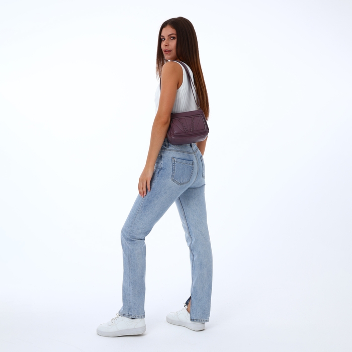 Сумка женская на молнии, цвет сиреневый Сумка женская на молнии, цвет сиреневый