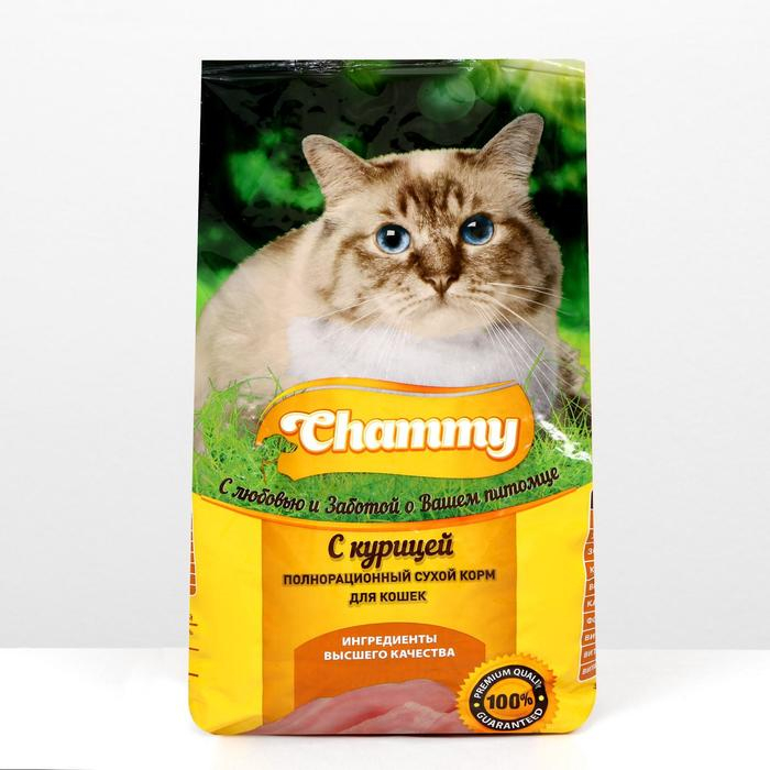 Сухой корм Chammy для кошек, курица 1,9 кг Сухой корм Chammy для кошек, курица 1,9 кг