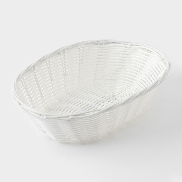 Корзинка для подачи Доляна «Молоко», 25×18×6,5 см, цвет белый Корзинка для подачи Доляна «Молоко», 25×18×6,5 см, цвет белый