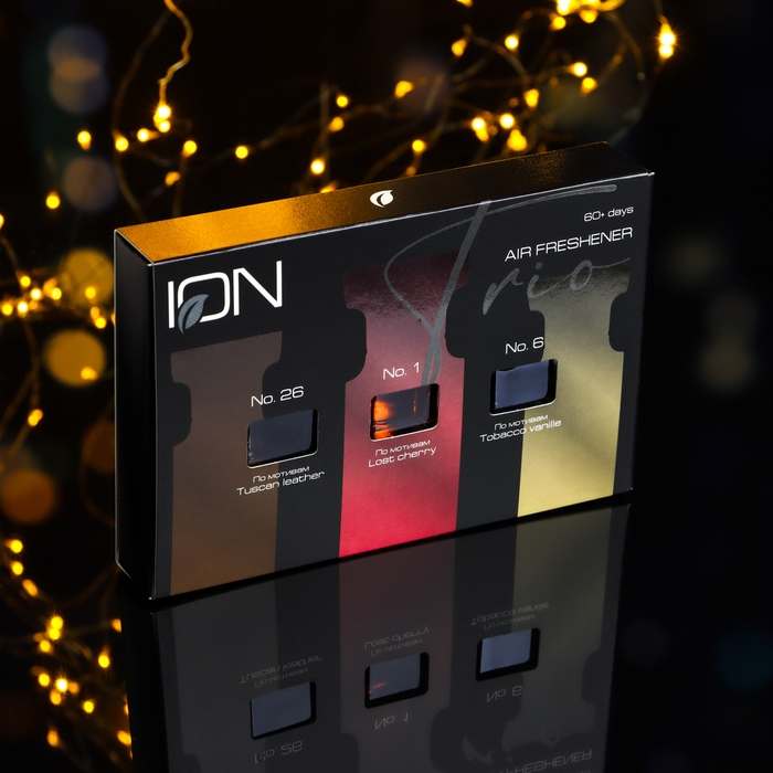 Набор ароматизаторов для авто ION, 3 парфюмированных бутылочки Набор ароматизаторов для авто ION, 3 парфюмированных бутылочки