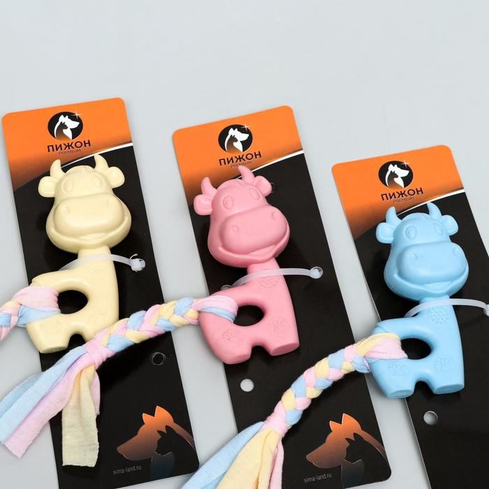 Игрушка жевательная Пижон Premium Игрушка жевательная Пижон Premium "Корова", 10,5 х 6,5 х 3,5 см, розовая