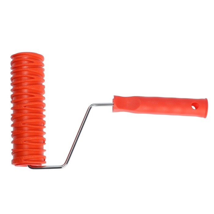 Валик декоративный ТУНДРА, резиновый, "кора тополя", рукоятка d=6 мм, 180 мм