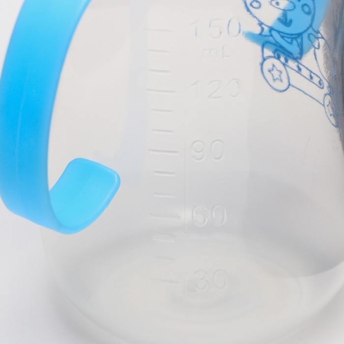 Бутылочка для кормления, классическое горло, с ручками, 150 мл., от 0 мес., цвета МИКС Бутылочка для кормления, классическое горло, с ручками, 150 мл., от 0 мес., цвета МИКС