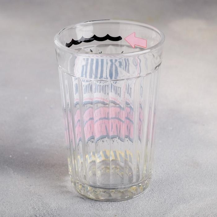 Стакан граненый Стакан граненый "На один глоток", 250 мл