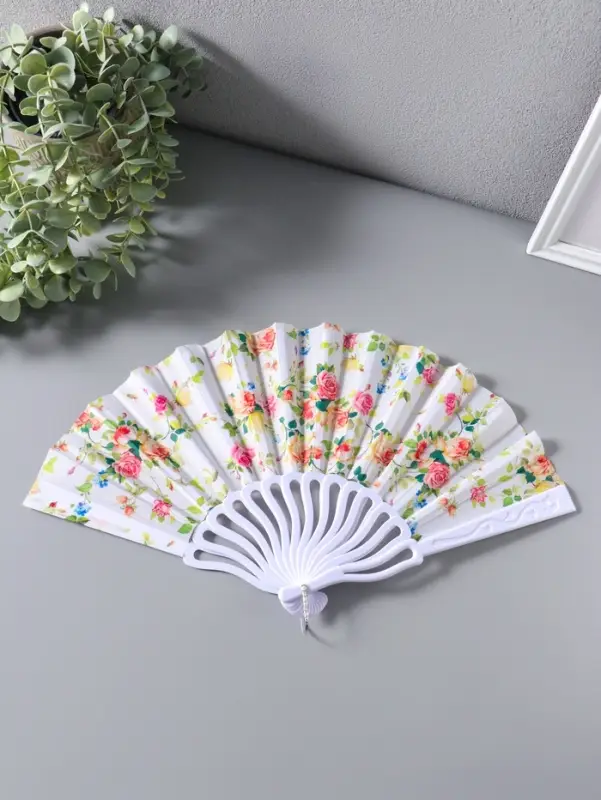 Веер складной &laquo;Кустовые розы&raquo;, 22.5 см