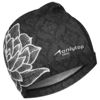 Шапочка для плавания женская ONLYTOP Swim &laquo;Цветок&raquo;, тканевая, обхват 54-60 см