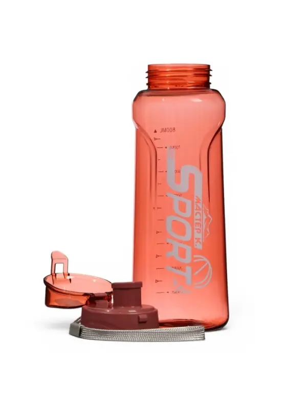 Бутылка для воды SPORT, 800 мл, 23&times;7.6&times;4.8 см, красная