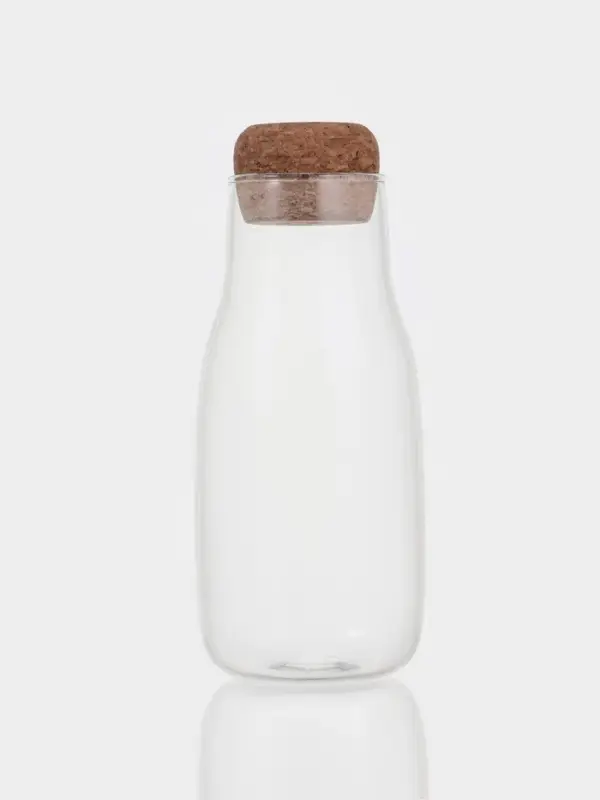 Бутылка для соуса и масла &laquo;Эко&raquo;, 400 мл, 6&times;16.5 см, с пробковой крышкой, стекло