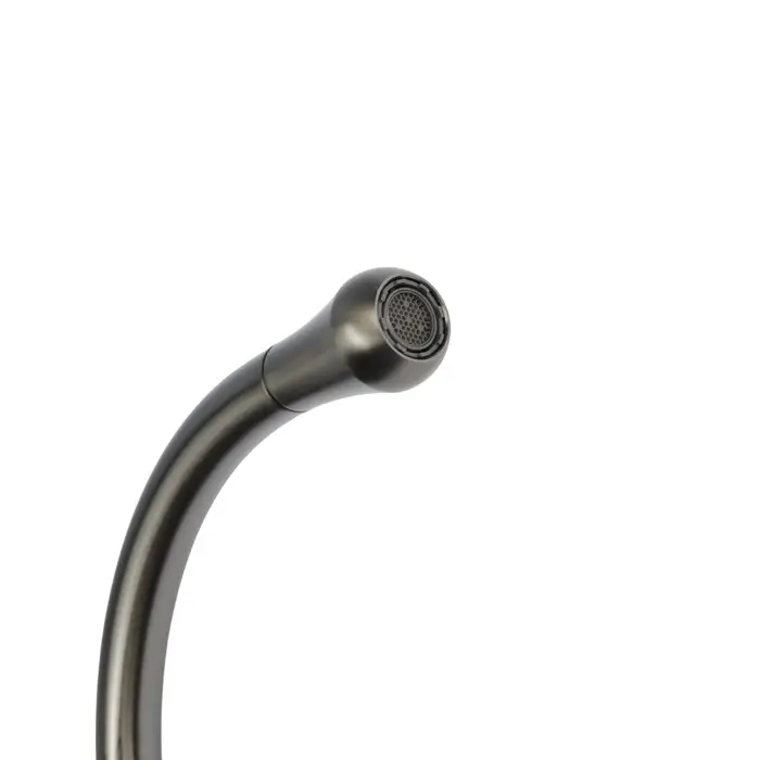 Смеситель для кухни ZEIN Z3742, &laquo;капелька&raquo;, однорычажный, высота излива 26 см, графит