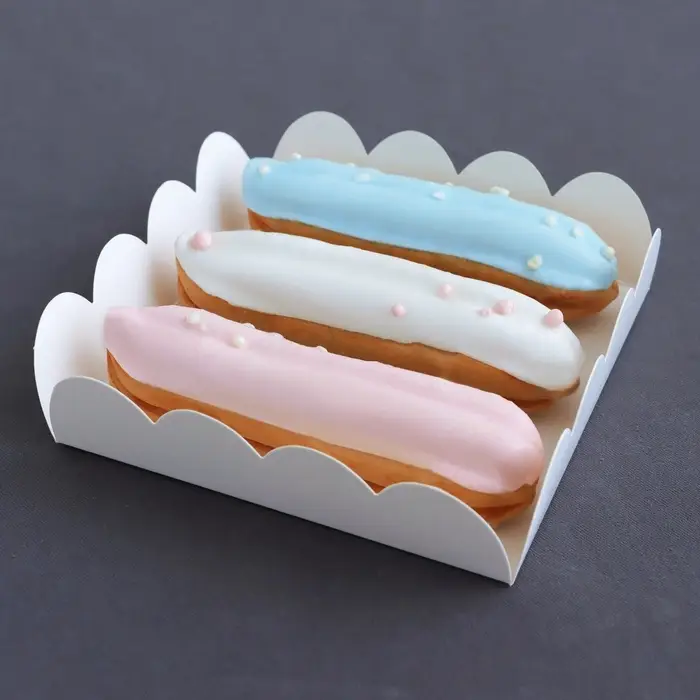 Коробка для печенья, белая, 12×12×3 см