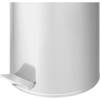 Ведро мусорное стальное 20л круглое серебр с педалью и крышкой 250х400мм