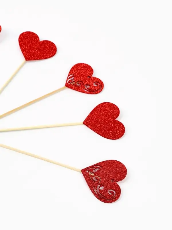 Шпажки для канапе «Сердечки ажур», 6 шт Шпажки для канапе «Сердечки ажур», 6 шт