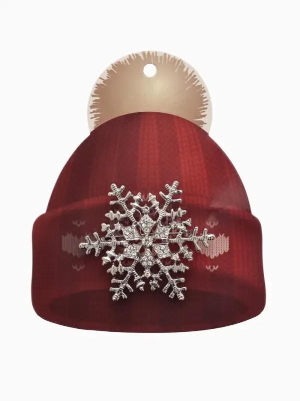 Брошь новогодняя &laquo;Снежинка - загадай желание&raquo;, белая в серебре