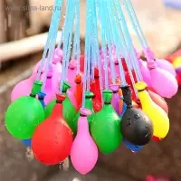 Водяные бомбочки &laquo;Шар&raquo;, 3 насадки, 111 шаров, МИКС