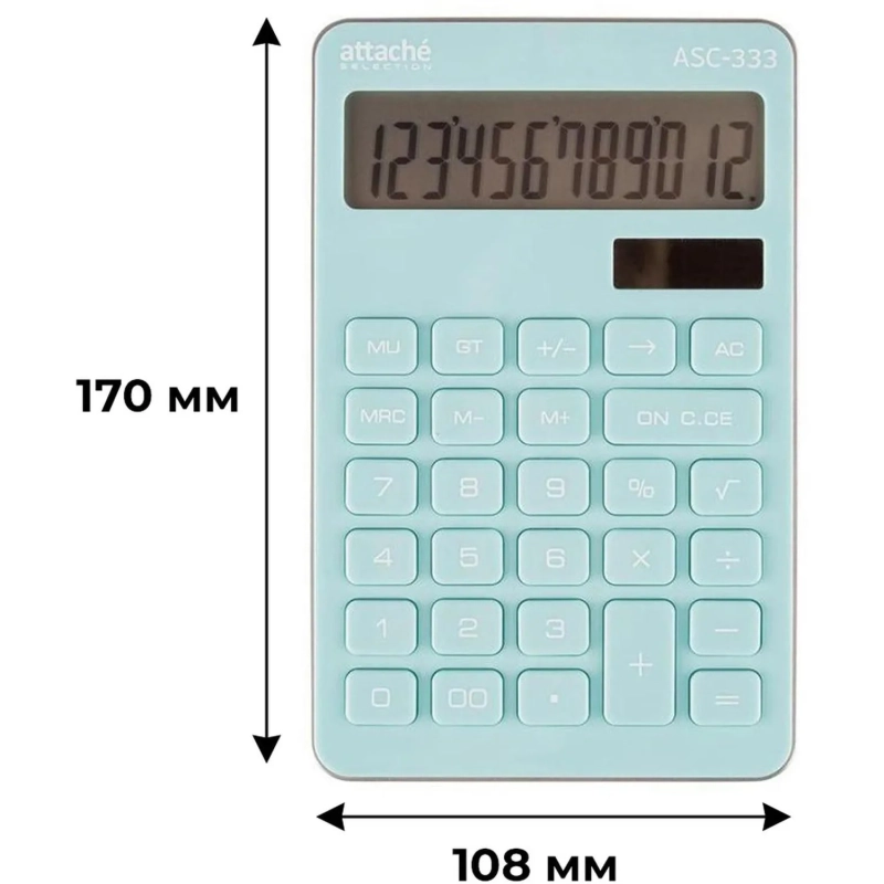 Калькулятор настольный КОМП Attache Selection ASС-333,12р,дв.пит,170x108гол