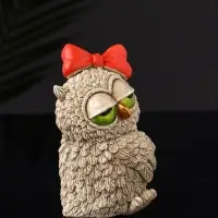 Набор фигурок &laquo;4 совы на подносе&raquo;, 23.5&times;13&times;10 см, бежевый