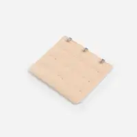 Застёжка для бюстгальтера, удлинитель, 3 ряда 3 крючка, 5×5.5 см, бежевая