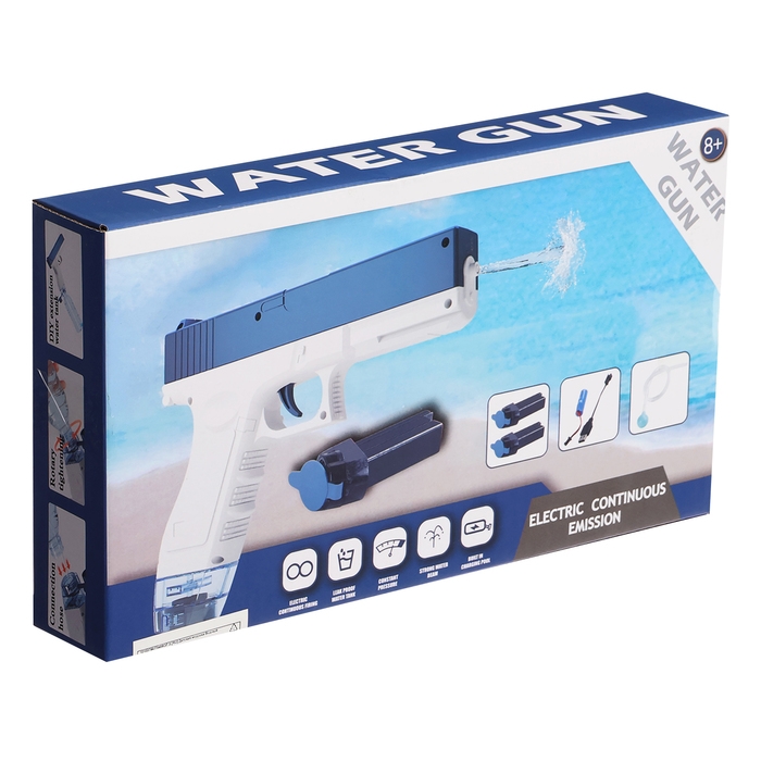 Водный пистолет  Водный пистолет "Глок"; работает от аккумулятора; 23 см