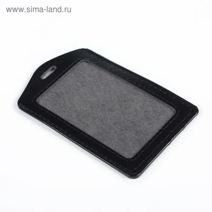 Бейдж - карман вертикальный, 70×100 мм, внутренний размер 83×51 мм, ПВХ, чёрный Бейдж - карман вертикальный, 70×100 мм, внутренний размер 83×51 мм, ПВХ, чёрный