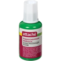 Корректирующая жидкость Attache 20мл, на быстросохнущей основе, губка