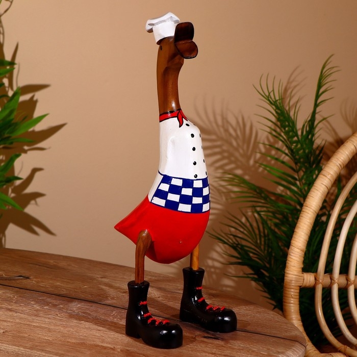 Сувенир "Утка-шеф" дерево 45 см