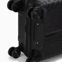 Чемодан на съёмных колёсах, 18", кодовый замок, 33&times;16&times;49 см, чёрный