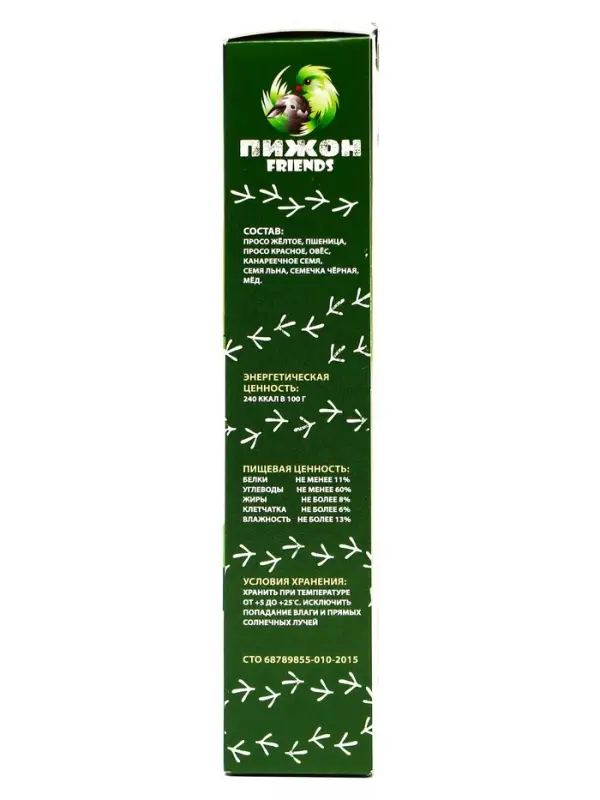 Зерновые палочки &laquo;Пижон&raquo; для птиц, медовые, 2 шт., 90 г