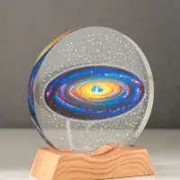 Сувенир стекло свет "Диск. Млечный путь" 5хLED d=10 см, USB, цветной 10х4х11,4 см Сувенир стекло свет "Диск. Млечный путь" 5хLED d=10 см, USB, цветной 10х4х11,4 см