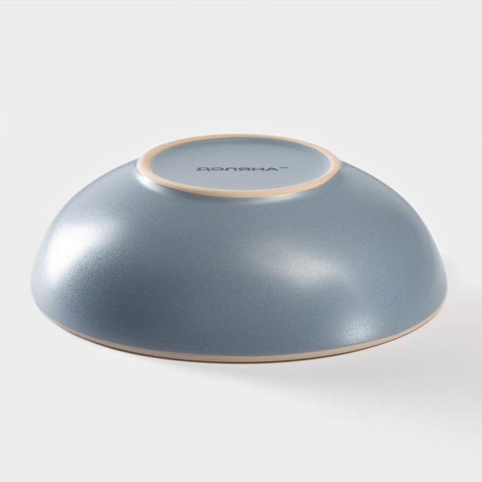 Миска Доляна «Ваниль», 700 мл, d=18 см, керамика, цвет голубой Миска Доляна «Ваниль», 700 мл, d=18 см, керамика, цвет голубой