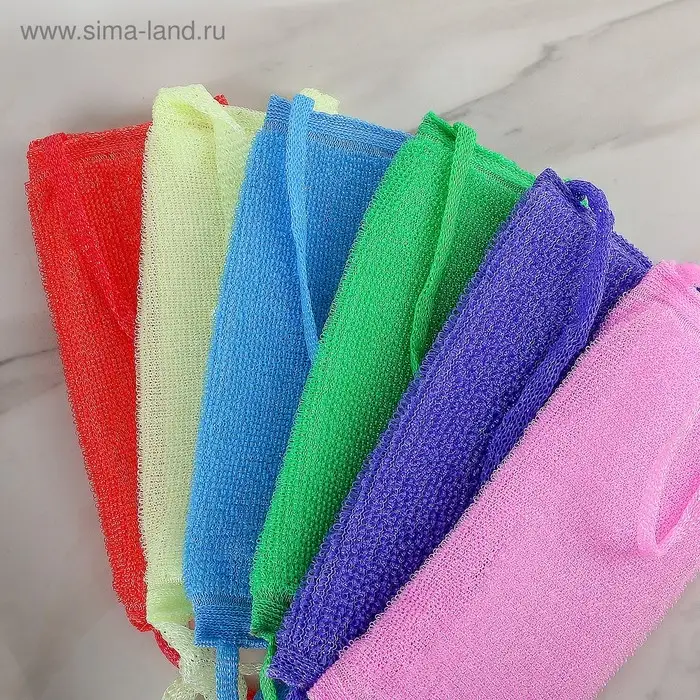 Мочалка для тела Доляна «Банная», 14×33 см, МИКС Мочалка для тела Доляна «Банная», 14×33 см, МИКС