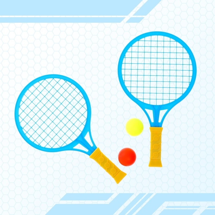 Набор ракеток «Крутой теннис», 2 ракетки, 2 шарика, цвет МИКС