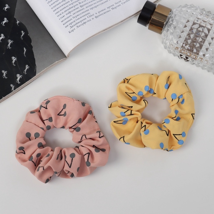 Резинка для волос Резинка для волос "Орбита" (набор 2 шт) Ариадна лето колор, 10 см, розовый жёлтый